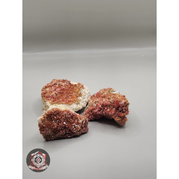 Natural Vanadinite Druzy Cluster With Barite Grade AAA Moroccan Mystery Crystal. - Picture 2 of 12